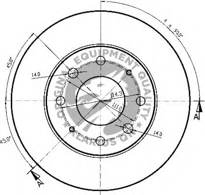 Тормозной диск QH International BDC4775 - Фото 1