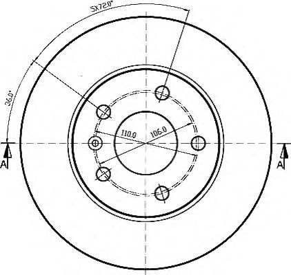 Тормозной диск QH International BDC4816 - Фото 1