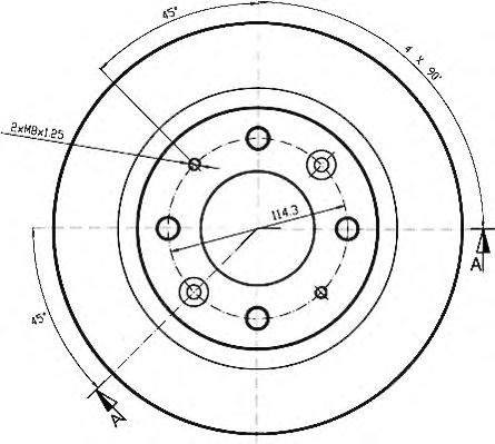 Тормозной диск QH International BDC5003 - Фото 1