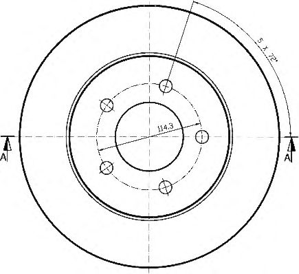 Тормозной диск QH International BDC5145 - Фото 1