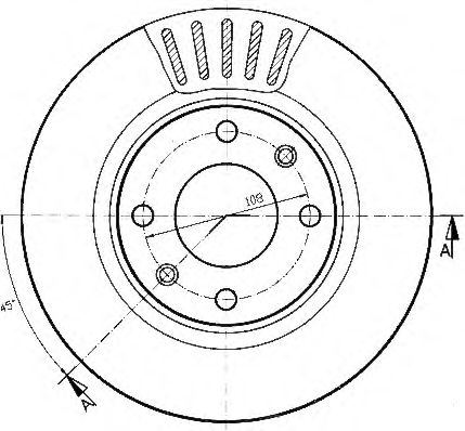 Тормозной диск QH International BDC5240 - Фото 1