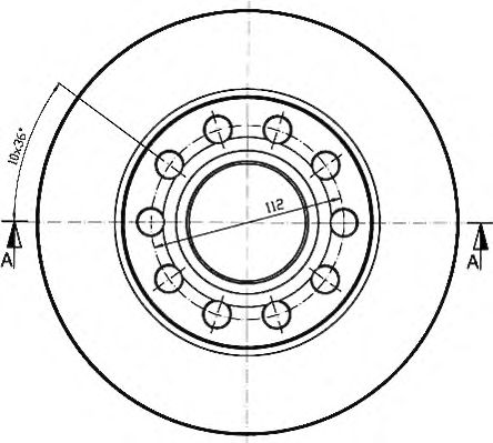 Тормозной диск QH International BDC5307 - Фото 1