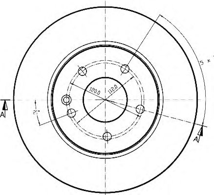 Тормозной диск QH International BDC3838 - Фото 1