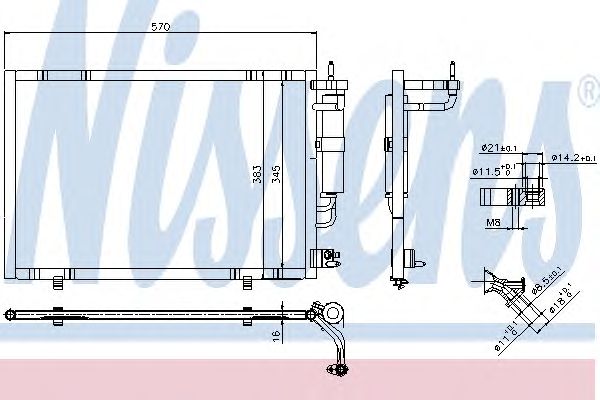 Радиатор кондиционера NISSENS 940277