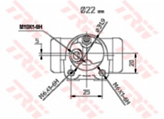 Колесный тормозной цилиндр TRW BWH174 - Фото 1