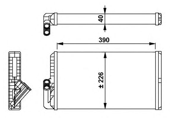 Радиатор отопителя NRF 54256