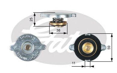 Пробка радиатора GATES RC122
