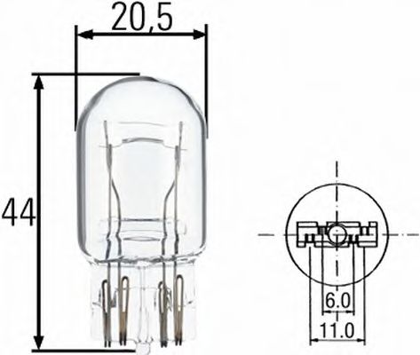 Лампа накаливания HELLA 8GD 008 893-002 (фонарь сигнала торможения / задний габаритный огонь, стояночный / габаритный огонь, фара дневного освещения)