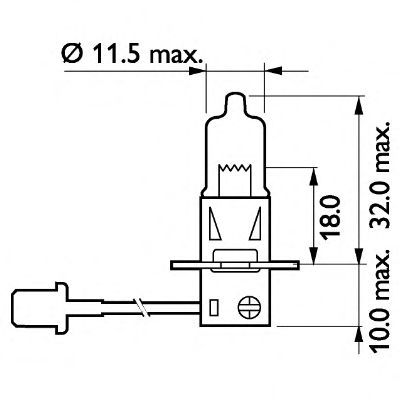 Лампа розжарювання PHILIPS 13336MDBVS2 (покажчик повороту, сигнал гальмування, освітлення номерного знака, задня протитуманна фара, фара заднього ходу, внутрішнє освітлення, ліхтар встановлений у двері, освітлення багажника, подкапотная лампа, стоянкові в - Фото 2