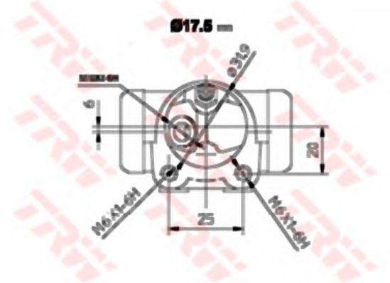 Колесный тормозной цилиндр TRW BWC152 - Фото 1