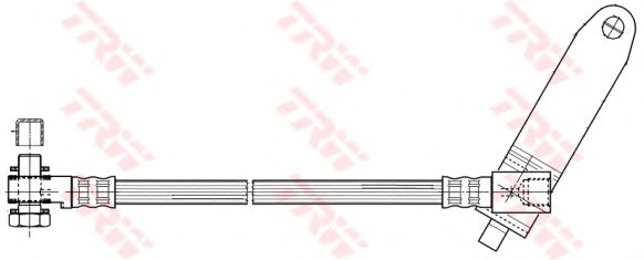 Тормозной шланг TRW PHD951 - Фото 1