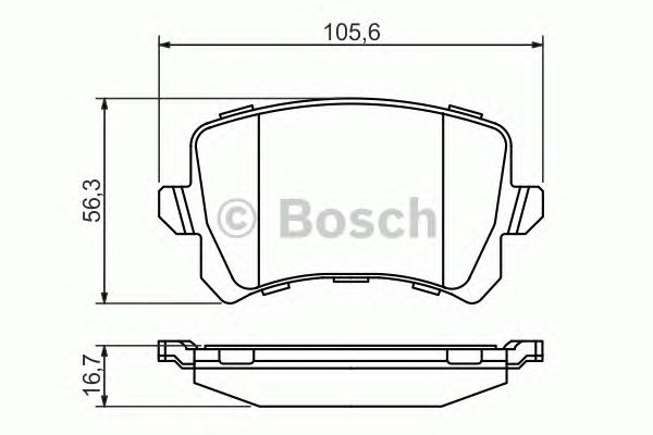 Тормозные колодки BOSCH 0 986 494 344 - Фото 1