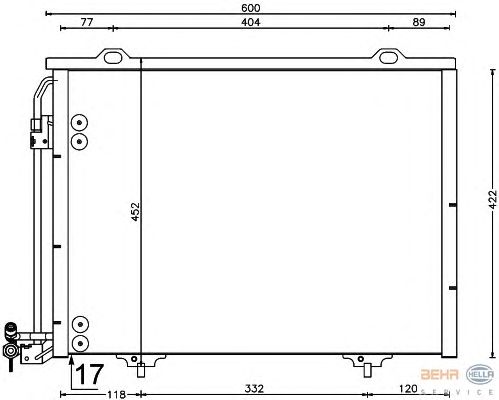 Радіатор кондиціонера HELLA 8FC 351 037-334 - Фото 1