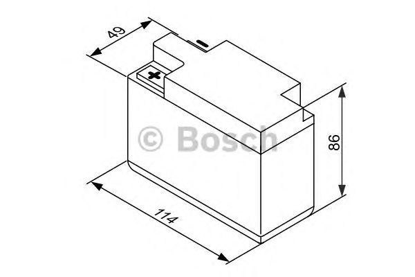 Стартерная аккумуляторная батарея BOSCH 0 092 M60 030 M6 - Фото 2