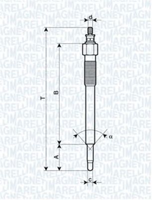 Свеча накала MAGNETI MARELLI 062900075304