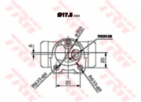 Колесный тормозной цилиндр TRW BWC151 - Фото 1