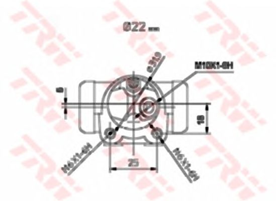 Колесный тормозной цилиндр TRW BWH112 - Фото 1