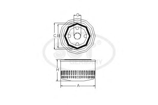 Масляний фільтр SCT Germany SM 182 - Фото 1