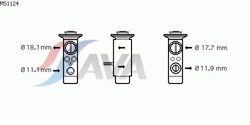 Расширительный клапан, кондиционер AVA QUALITY COOLING MS1124