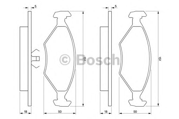 Тормозные колодки BOSCH 0 986 424 458