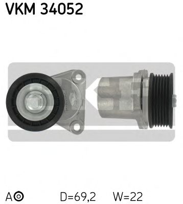 Натяжной ролик поликлинового ремня SKF VKM 34052