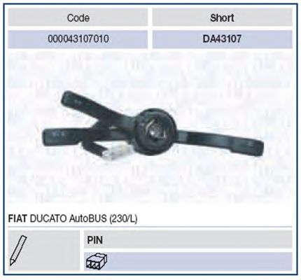 Подрулевой перемикач MAGNETI MARELLI 000043107010 - Фото 1
