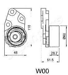 Натяжитель ремня ГРМ JAPANPARTS BE-W00 - Фото 1