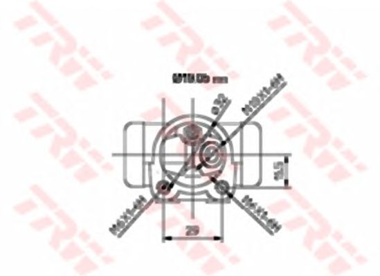 Колесный тормозной цилиндр TRW BWD131 - Фото 1