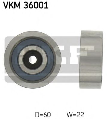 Направляющий / паразитный ролик  поликлинового ремня SKF VKM 36001