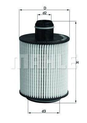 Масляный фильтр MAHLE ORIGINAL OX 553D - Фото 1
