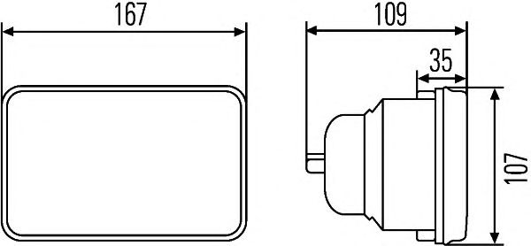 Вставка фары, фара дальнего света HELLA 1KB 003 177-061 - Фото 1