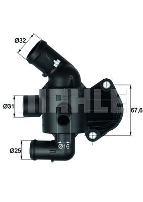 Термостат MAHLE ORIGINAL TI 15 87 - Фото 1