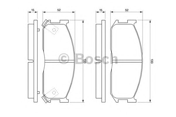 Тормозные колодки BOSCH 0 986 460 020 - Фото 1