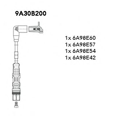 Комплект высоковольтных проводов BREMI 9A30B200