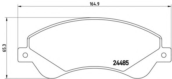 Тормозные колодки BREMBO P 24 065 - Фото 1