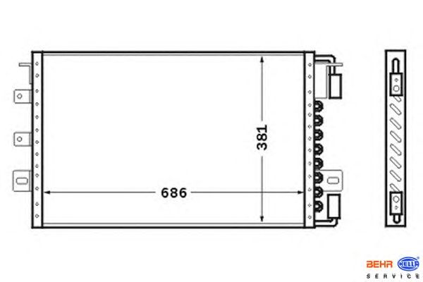 Радіатор кондиціонера HELLA 8FC 351 024-131 - Фото 1