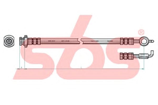 Гальмівний шланг sbs 1330853663 - Фото 1