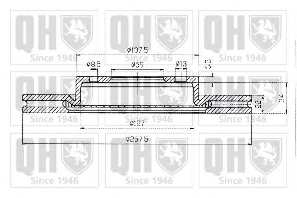 Тормозной диск QUINTON HAZELL BDC4674 - Фото 1