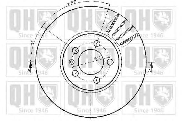 Тормозной диск QUINTON HAZELL BDC4735 - Фото 1
