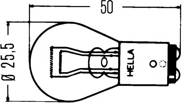 Лампа накаливания HELLA 8GD 004 772-121 (фонарь сигнала торможения / задний габаритный огонь, задняя противотуманная фара) - Фото 1