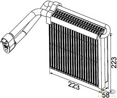 Випарник кондиціонера HELLA 8FV 351 330-741 - Фото 1