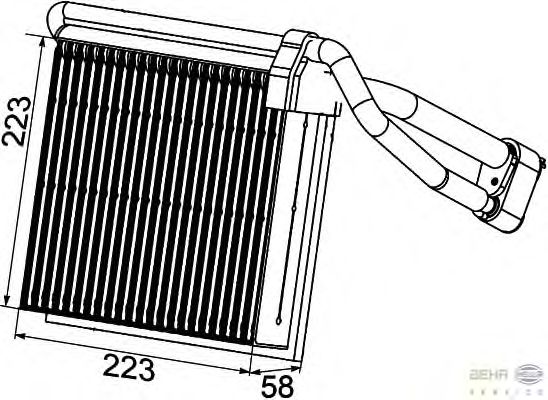 Випарник кондиціонера HELLA 8FV 351 330-761 - Фото 1