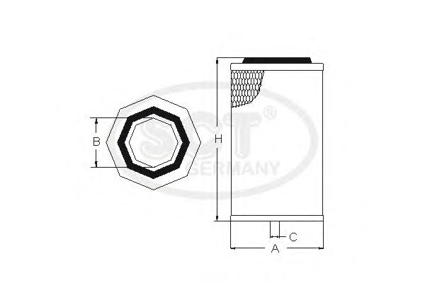 Фильтр воздушный SCT SB 922 - Фото 2