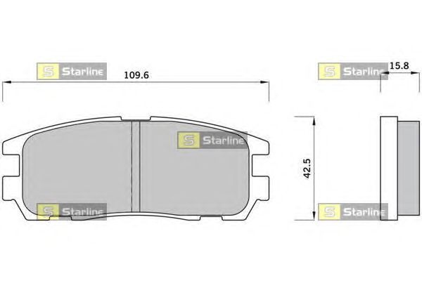 Тормозные колодки STARLINE BD S366 - Фото 1