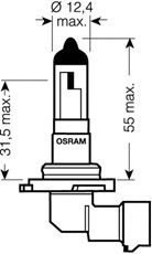 Лампа накаливания OSRAM 9006-01B (фара дальнего света, основная фара, противотуманная фара; Лампа накаливания, основная фара, фара с авт. системой стабилизации) - Фото 1