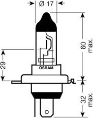 Лампа накаливания OSRAM 64196-01B (фара дальнего света, противотуманная фара) - Фото 1
