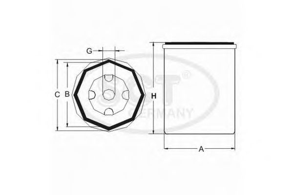 Фильтр топливный SCT ST 6077 - Фото 1