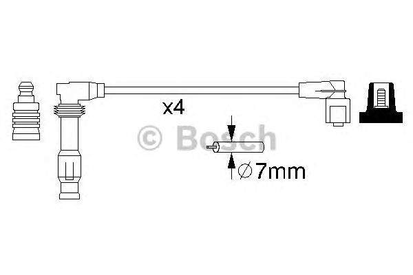 Комплект высоковольтных проводов BOSCH 0 986 356 986 - Фото 1