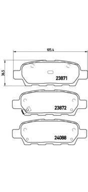 Тормозные колодки BREMBO P 56 046 - Фото 1