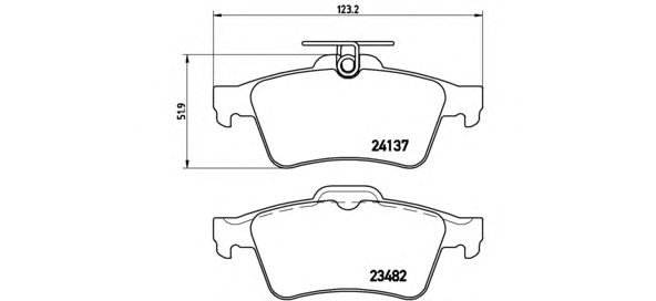 Тормозные колодки BREMBO P 59 042